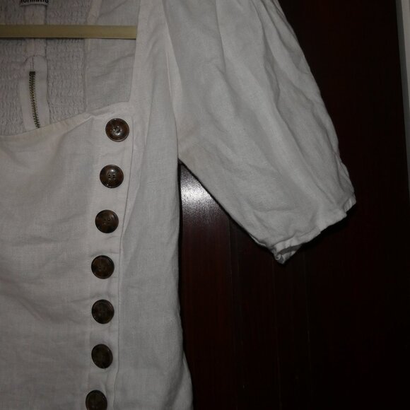 Reformation Linen Button-Detail Top – Size Small - Picture 3 of 6